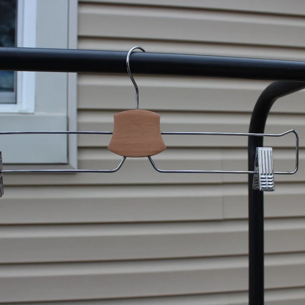 8 pc Pant or Skirt Hanger - Metal/Wood